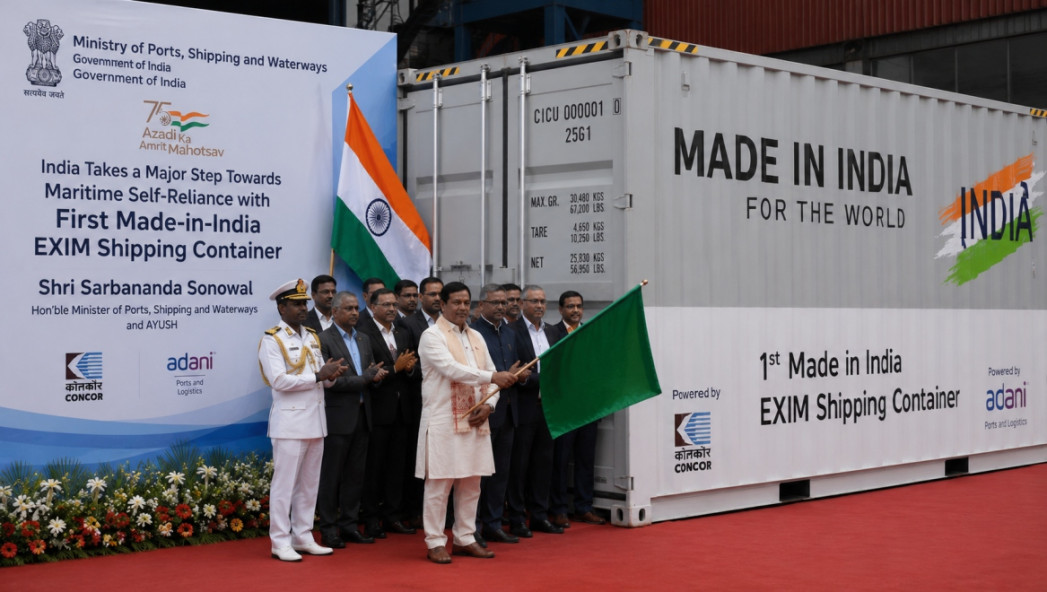 India Takes a Major Step Towards Maritime Self-Reliance with First Made-in-India EXIM Shipping Container: Sarbananda Sonowal