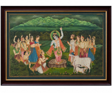 Shri Govardhan Giridhari Canvas Paiting