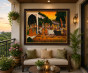 Krishna's Return to Vraj Canvas Painting